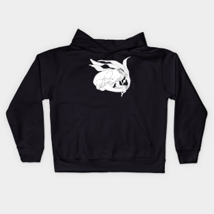 Harbor Seal Skull with Giant Kelp Kids Hoodie